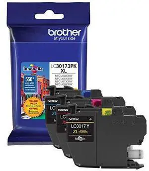 Brother LC30173PK High Yield Ink Cartridge - Combo Pack - Cyan/Magenta/Yellow