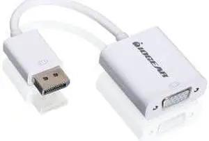 IOGEAR DisplayPort to VGA Adapter Cable, White, GDPVGAW6