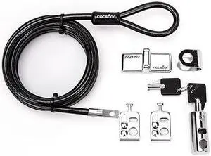 Rocstor Y10C181-B1 Rocbolt Desktop Lock Kit Locking Security Kit With 8Ft Cable