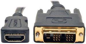 TRIPP LITE P130-08N 8IN HDMI TO DVI ADAPTER CONVERTER CABLE CONNECTOR HDMI TO DVI-D F/M 8INCH