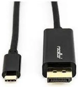 Rocstor Y10C167-B1 6Ft Usb-C To Displayport M/M 4K Supports Up To 4K 30Hz Black
