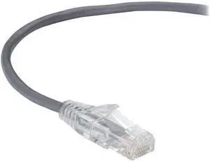 Black Box C6APC28-GY-10 Slim-Net Cat6A Patch Cable Gray 10Ft