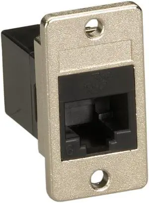 PANEL-MOUNT COUPLER CAT6 UNSHIELDED BK PANEL-MOUNT COUPLER CAT6 UNSHIELDED BK