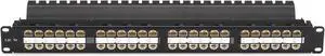 Black Box JPM810A-HD Box Spacegain Cat5E High-Density Feed-Through Patch Panel, Unshielded, 48-Port, 1U - 48 X Rj-45