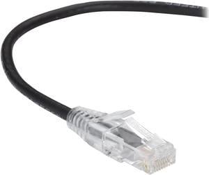 Black Box C6APC28-BK-15 Slim-Net Cat6A Patch Cable Black 15Ft