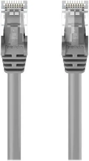 Belkin Cat.5e UTP Patch Network Cable - Category 5e for Network Device - Patch Cable - 6.60 ft - 1 x RJ-45 Male Network - 1 x RJ-45 Male Network - Gray