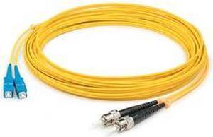 THIS IS A 2M SC (MALE) TO ST (MALE) YELLOW DUPLEX RISER-RATED FIBER PATCH CABLE.