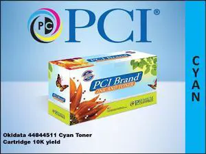 PCI BRAND OKIDATA 44844511 CYAN TONER CARTRIDGE 10K YIELD FOR OKIDATA C831, OKID