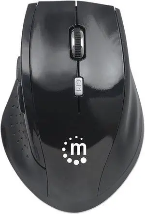 MANHATTAN 179386 Curve Wireless Optical Mouse (Black) MANHATTAN 179386 Curve Wireless Optical Mouse (Black)