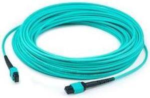 AddOn ADD-MPOMPO-15M5OM4 49.21 ft. Aqua MPO/MPO Female to Female Crossover OM4 12 Fiber LOMM Patch Cable