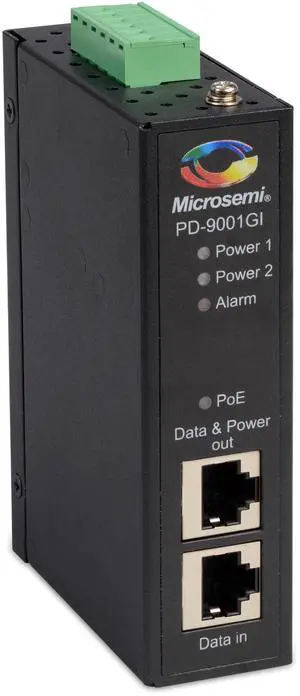 Microsemi PD-9501GI/DC 1-port 60W Industrial PoE Injector