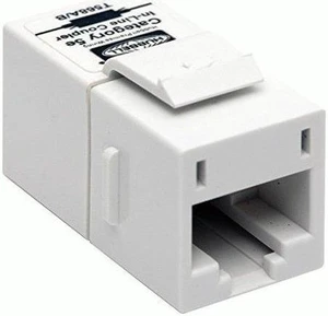 Hubbell SFC5ETI AV Connector, Inline Keystone Coupler, Category 5E, Telco Ivory Hubbell SFC5ETI AV Connector, Inline Keystone Coupler, Category 5E, Telco Ivory