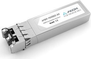 Axiom SFP+ Transceiver Modules are certified 100% compliant in all OEM applications. They are pre-configured with an application specific code to meet the requirement set forth by the router and switc