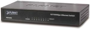Planet FSD-803 8-port 10/100Mbps Fast Ethernet Desktop Switch - Metal Case
