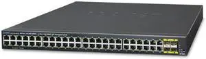 Planet GS-4210-48T4S IPv4/IPv6 48-Port 10/100/1000Base-T + 4-Port 100/1000MBPS SFP L2/L4 SNMP Manageable Gigabit Ethernet Switch