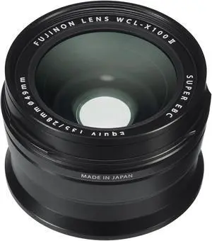 Fujifilm Fujinon Wide Conversion Lens for X100 Series Camera, Black (WCL-X100 B II)