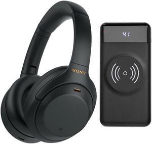 Sony WH-1000XM4 Wireless Noise Canceling Over-Ear Headphones (Black) Bundle