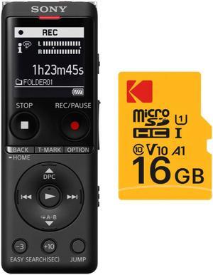 Sony ICD-UX570 Digital Voice Recorder (Black) with 16GB Memory Card