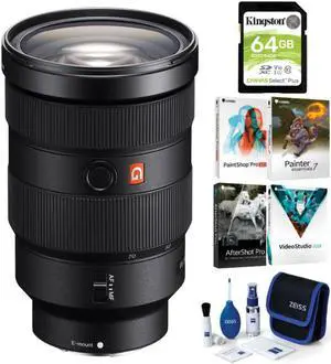 Sony FE 24-70mm f/2.8 GM Lens with Software Suite and Accessory Bundle