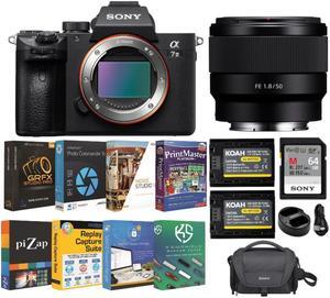 Sony Alpha a7 III Mirrorless Digital Camera with 50mm Lens and Accessory Bundle
