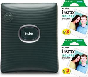 Fujifilm INSTAX Square Link Instant Printer (Green) Bundle with Film (40 Exp)