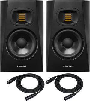 Adam Audio T7V 7-Inch Powered Studio Monitor (Pair) with Knox Gear XLR Cables