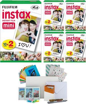 Fujifilm instax Mini Twin Film Pack (100 Exp) with Storage Box & Postcard Set