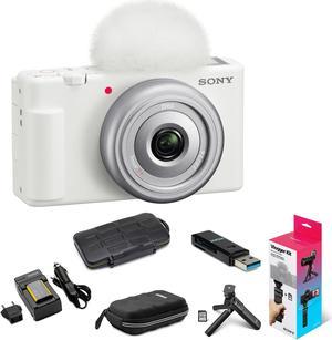 Sony ZV1F Vlog Camera White Bundle with Sony Vlogger Accessory Kit