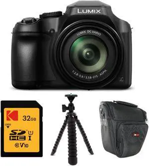 Panasonic LUMIX FZ80D Point and Shoot Digital Camera with 32GB SD Card Bundle