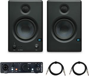 PreSonus 4.5-Inch 2-Way Active Studio Monitors with Audio Interface and Cables