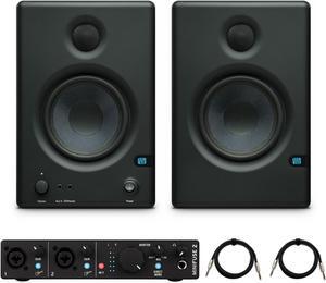 PreSonus 4.5-Inch 2-Way Active Studio Monitors with Audio Interface and Cables