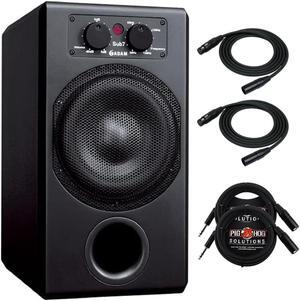 Adam Audio Sub7 7-Inch Powered Studio Subwoofer with Microphone Cable Bundle