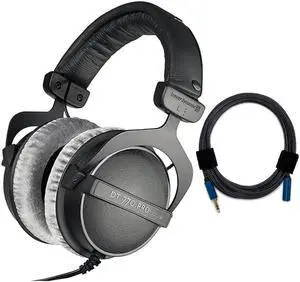 Beyerdynamic DT 770 PRO Headphones (250 Ohm) with Audio Extension Cable Bundle