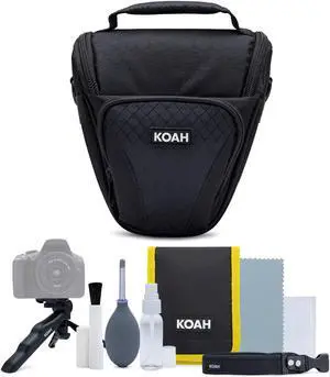 Koah Holster Camera Case and Accessory Bundle for DSLR, Mirrorless, & Camcorders