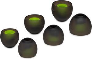 Knox Gear Silicone Earbud Replacement Tips for In-Ear Headphones (Black, 6-pack)