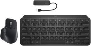 Logitech MX Keys Mini for Mac Wireless Keyboard Black with Mouse Bundle