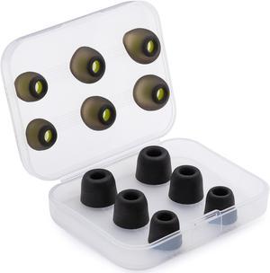 Knox Gear Noise Isolating Memory Foam Tips & Silicone Earbuds (3 Pairs Each)