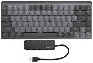 Logitech MX Mechanical Mini Clicky Keyboard (Graphite) with 3.0 USB Hub
