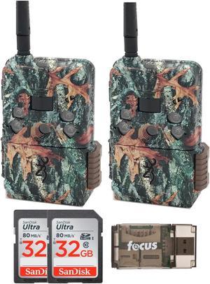 Browning Defender Pro Scout Cellular Trail Camera (2-Pack) w/ SD Cards Bundle