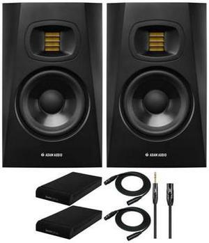 Adam Audio T5V 5-Inch Studio Monitor (Pair) with Isolation Pads and Cables