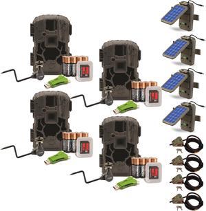 Stealth Cam PXV26 26MP Camera (4-Pack) with Solar Power Panel (4-Pack) Bundle