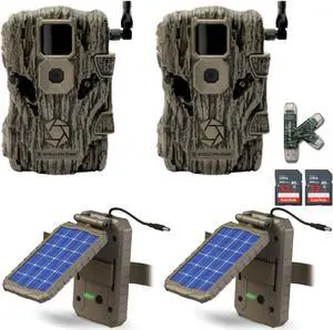 Stealth Cam Fusion X 26MP Trail Camera (AT&T) with Solar Panel and SD (2-Pack)
