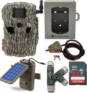Stealth Cam Fusion X 26MP Dual Carrier Camera (Treebark Camo) Bundle