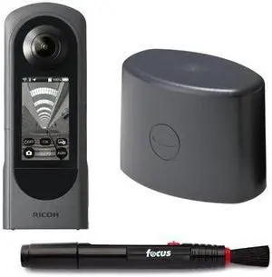 RICOH THETA X 360-Degree Camera with Lens Cap and Lens Cleaning Pen