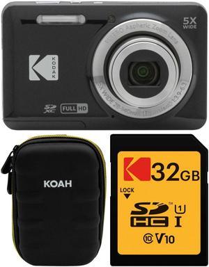 Kodak PIXPRO Friendly Zoom FZ55 Digital Camera Black with Case and Memory Card
