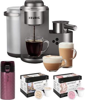 Keurig 611247394274 K-Slim + ICED Single Serve Coffee Maker Brews 8 to  12oz. Cups (Gray)- New 