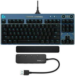 Logitech G PRO Gaming Keyboard (League of Legends Edition) with Palm Rest Bundle