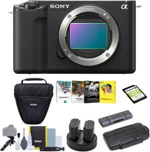 Sony Alpha ZVE1 Fullframe Mirrorless Vlog Camera ILCZVE1B Black Bundle