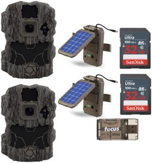 Stealth Cam DS4K 32MP Ultimate Camera with Solar Power Panels Bundle (2-Pack)