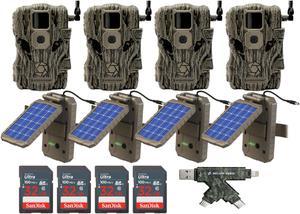 Stealth Cam Fusion X 26 MP Trail Camera (Verizon) with Solar Panel Bundle 4-Pack